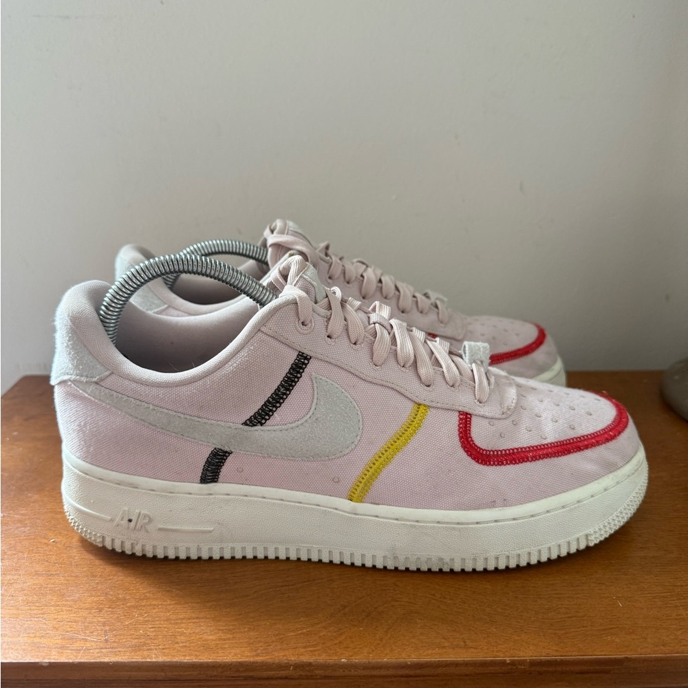 Nike shoes Air Force 1 '07 Womens 10.5 Stitched Canvas Siltstone Red 2020 Gym